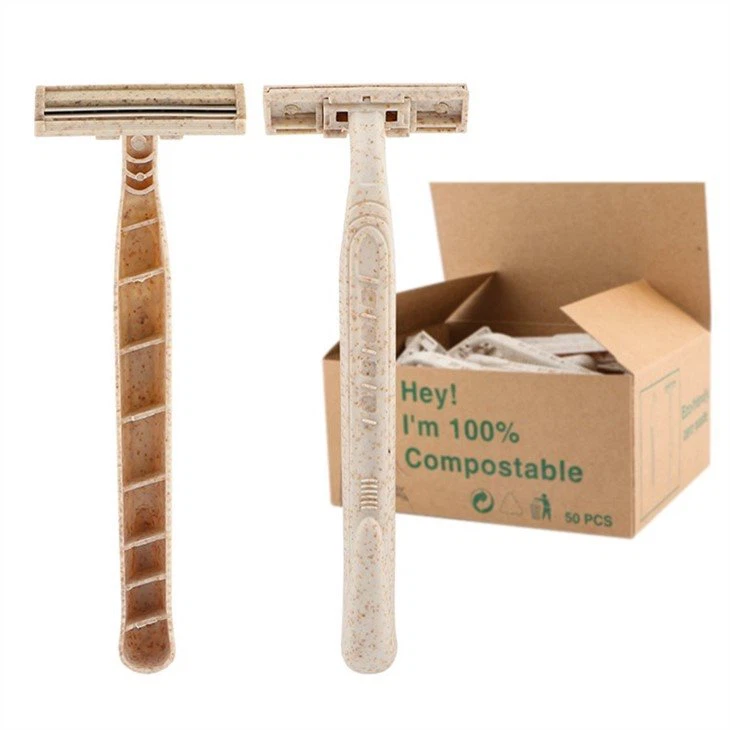 Eco-friendly Disposable Wheat Straws Shaving Razor