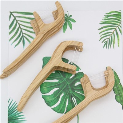 Lífbrjótanlegt bambus tannþráð